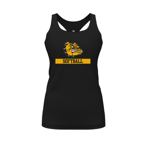 [FT0TRBBK-FYS-LOGO1] Decker Racerback Tank Top (Female Youth S, Black, Logo 1)