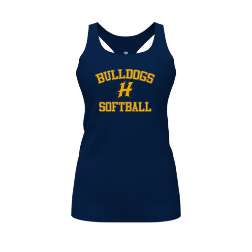 [FT0TRBNV-FYS-LOGO2] Decker Racerback Tank Top (Female Youth S, Navy, Logo 2)