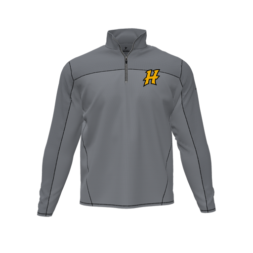 [CUS-DFW-QTRZ-PER-LSL-GRY-AS-LOGO3] Quarter Zip Pullover (Adult S, Gray, Logo 3)