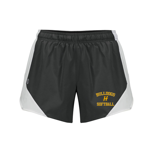 [229489.420.S-LOGO2] Girls Olympus Shorts (Female Youth S, Black, Logo 2)