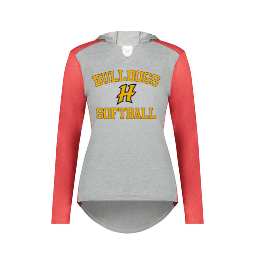 [6902.27V.XS-LOGO2] Ladies Vintage Hoodie (Female Adult XS, Red, Logo 2)