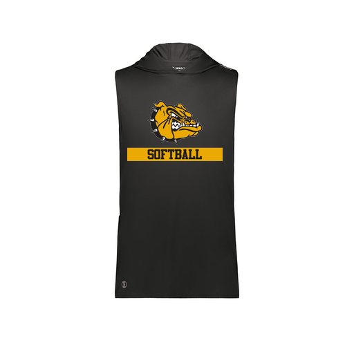 [222590.080.XS-LOGO1] Men's CoolDry Sleeveless Hoodie (Adult XS, Black, Logo 1)