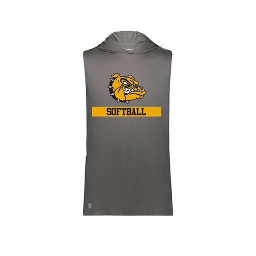 [222590.98D.XS-LOGO1] Men's CoolDry Sleeveless Hoodie (Adult XS, Gray, Logo 1)