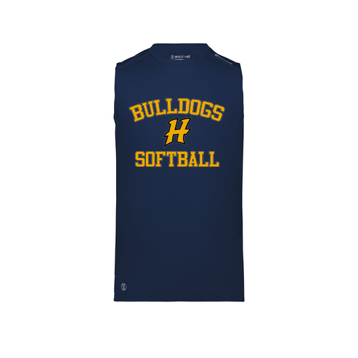 [222593.065.S-LOGO2] Men's CoolDry TankTop (Adult S, Navy, Logo 2)