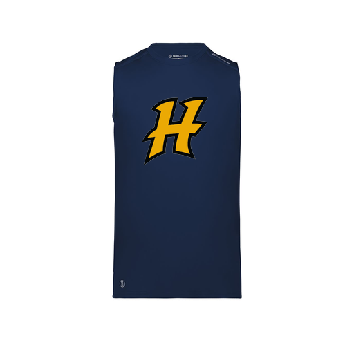 [222593.065.S-LOGO3] Men's CoolDry TankTop (Adult S, Navy, Logo 3)