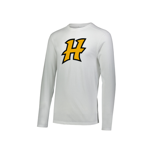 [FTLCUBWH-YS-LOGO3] Decker Youth Tri-Blend T-Shirt - Long Sleeve (Youth S, White, Logo 3)